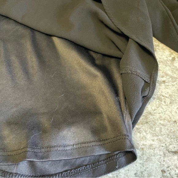 Monteau Los Angles Black V-Neck Cuffed Sleeve Dress Women’s Medium - Picture 6 of 9